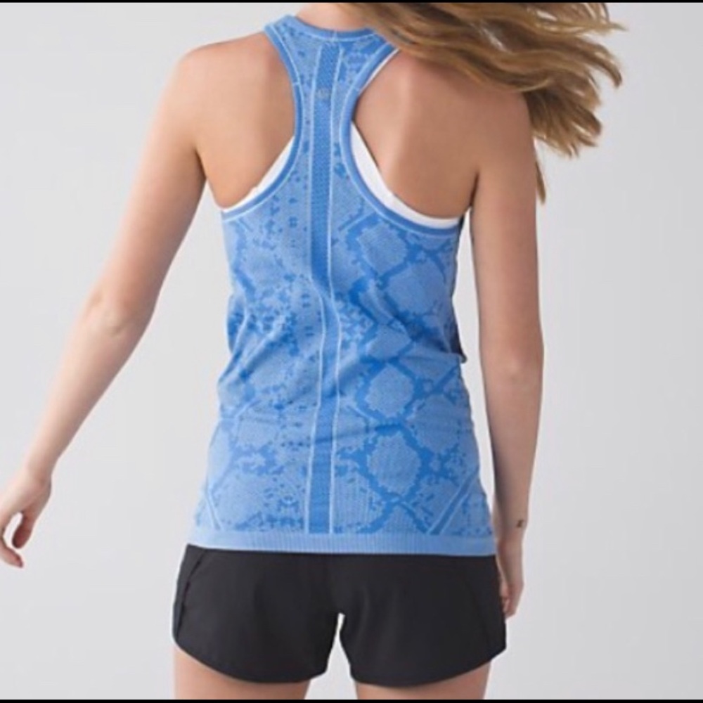 Rare Blue snake skin lulu swiftly tech tank